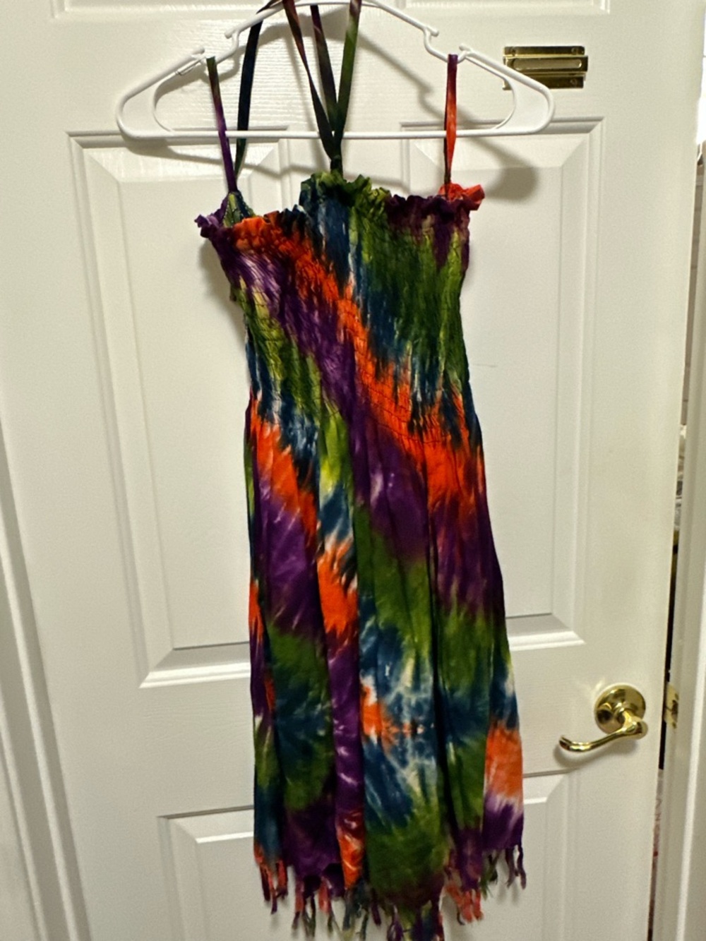 Cynthia Rowley Multicolor Tie-Dye Maxi Dress - Purple, Green, Orange, Blue